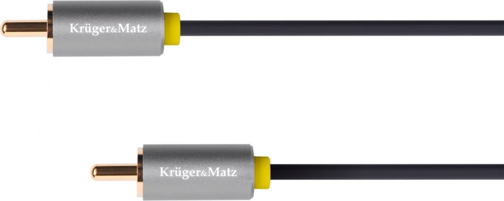 Kabel Kruger&Matz RCA (Cinch) - RCA (Cinch) 1m szary (KM1201) KM1201 (5901890032971) kabelis video, audio
