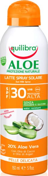 Equilibra Aloesowe mleczko do opalania w sprayu SPF 30+, 150 ml EQ504 (8000137015504)