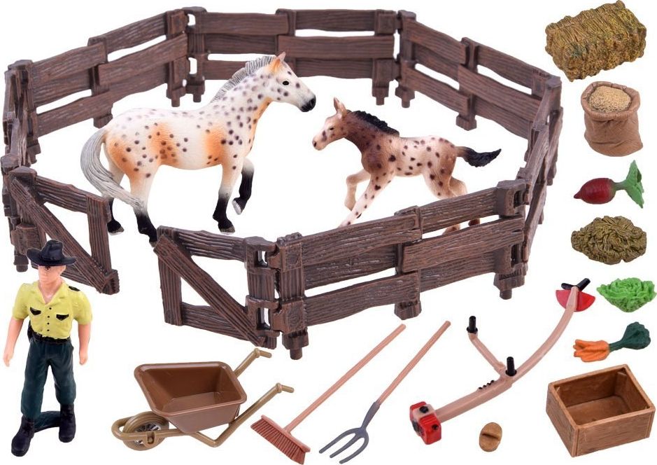 Figurka Jokomisiada Zestaw zwierzat - Konie, zagroda, farma (ZA2991 D) ZA2991 D (1401403777787) bērnu rotaļlieta