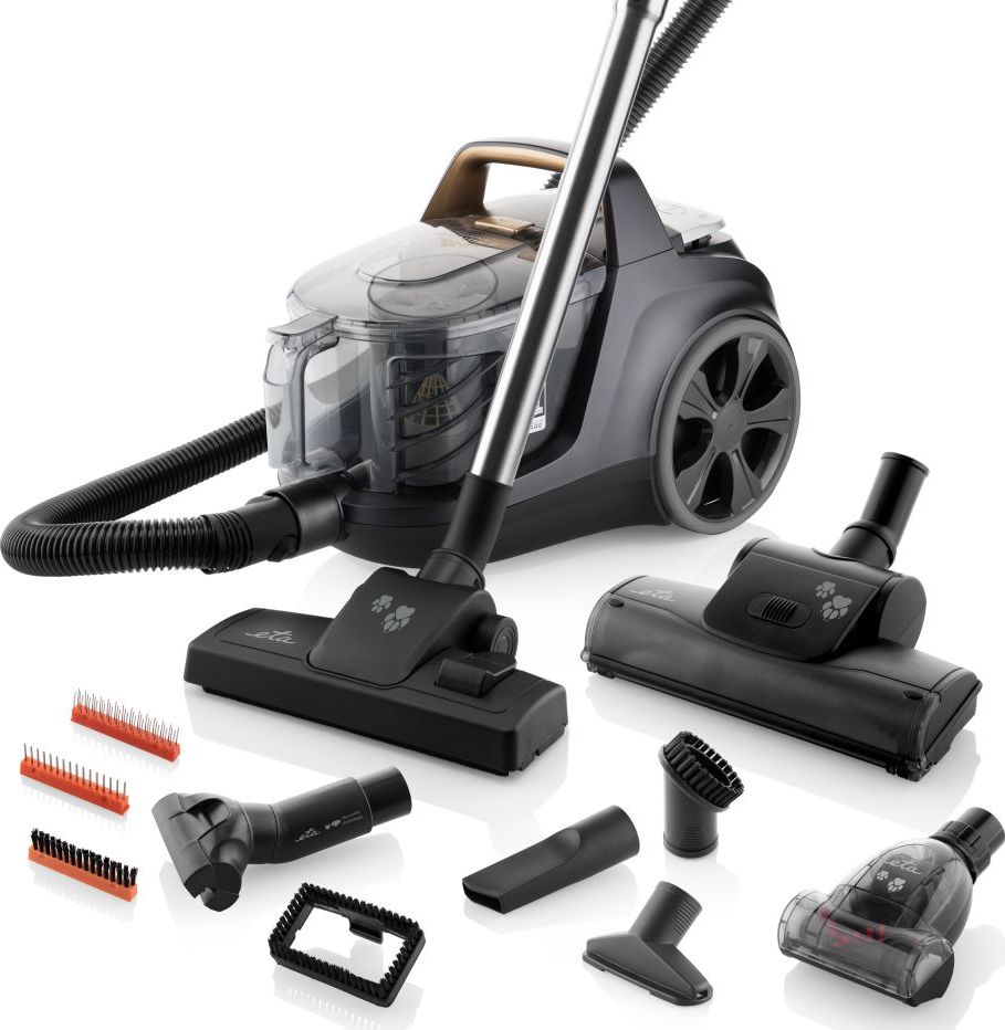 ETA Vacuum cleaner Grande Animal ETA222390000 Bagless, Power 850 W, Dust capacity 3.2 L, Black/Gold Putekļu sūcējs