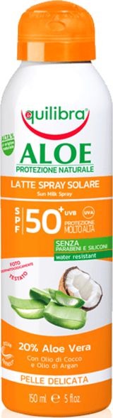 Equilibra Aloesowe mleczko do opalania w sprayu SPF 50+, 150 ml EQ498 (8000137015498)