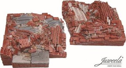 Juweela Juweela: Zniszczona ceglana sciana 75 x 75 mm - Uniwersalna 2012407 (4260360089411) Rotaļu auto un modeļi