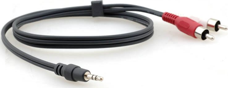 Kabel Kramer Jack 3.5mm - RCA (Cinch) x2 7.6m czarny (C-A35M/2RAM-25) C-A35M/2RAM-25 (7291063041618) kabelis video, audio