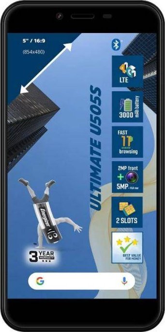 Smartfon Ultimate U505S 1GB RAN 16GB Dual Sim Mobilais Telefons