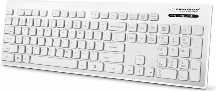 Esperanza WATERPROOF WIRED USB KEYBOARD SINGAPORE WHITE klaviatūra