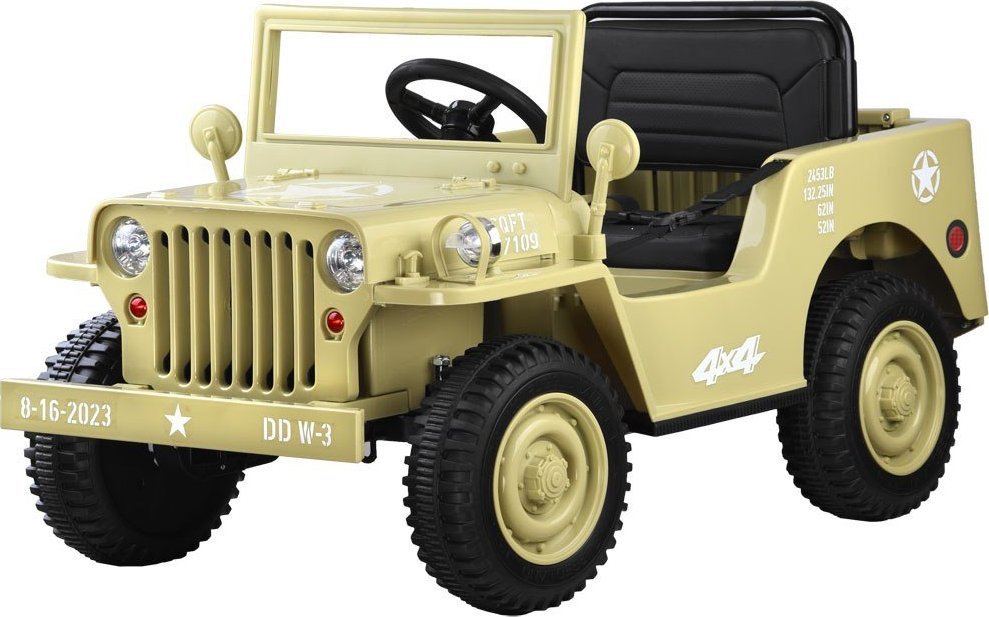 Jokomisiada Auto na akumulator wojskowy Willys 4x4 + pilot (PA0263 JZ) PA0263 JZ (5905258514024)