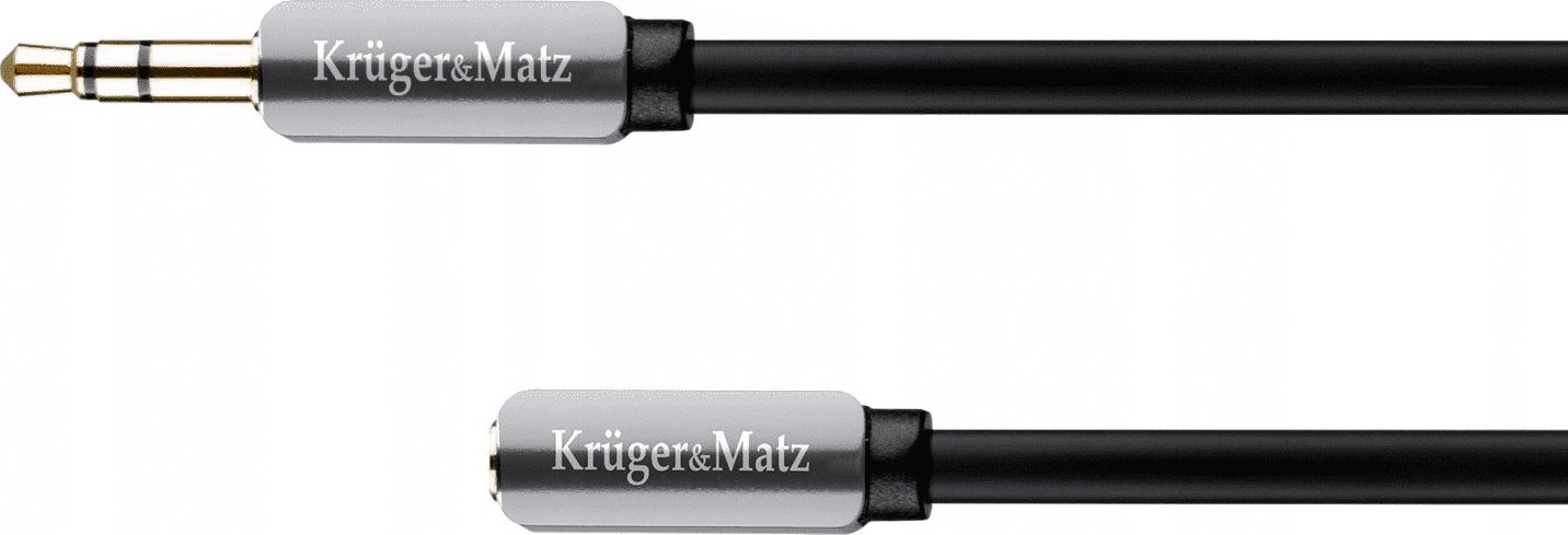 Kabel Kruger&Matz Jack 3.5mm - Jack 3.5mm 3m srebrny (KM0317) KM0317 (5901436784838) kabelis video, audio