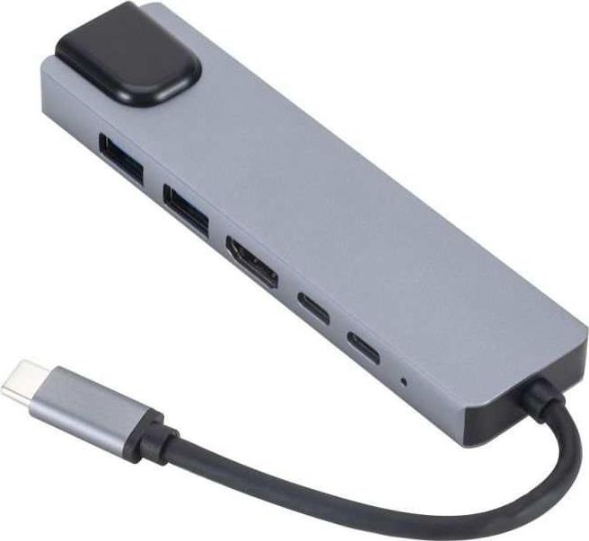 eSTUFF USB-C 6-in-1 Mobile Hub 3.2 Gen 1 (3.1 Gen 1) Type-C,   5704174462422 USB centrmezgli