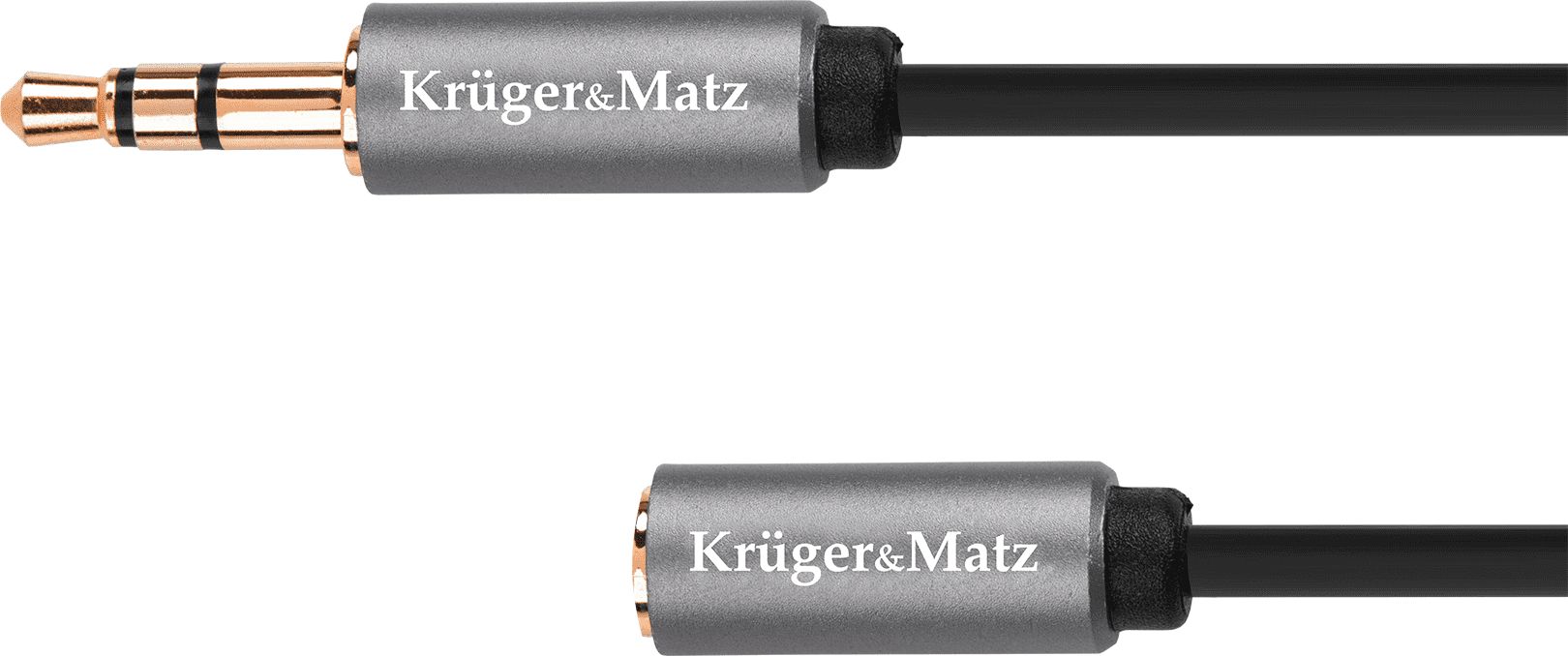 Kabel Kruger&Matz Jack 3.5mm - Jack 3.5mm 1.8m srebrny (KM1230) KM1230 (5901890033268) kabelis video, audio