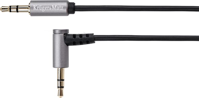 Kabel Kruger&Matz Jack 3.5mm - Jack 3.5mm 1m srebrny (KM0312) KM0312 (5901436784784) kabelis video, audio