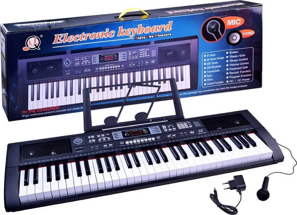 Jokomisiada Duze Organy Keyboard mikrofon 61 klawiszy IN0092 IN0092 (8698111103370)