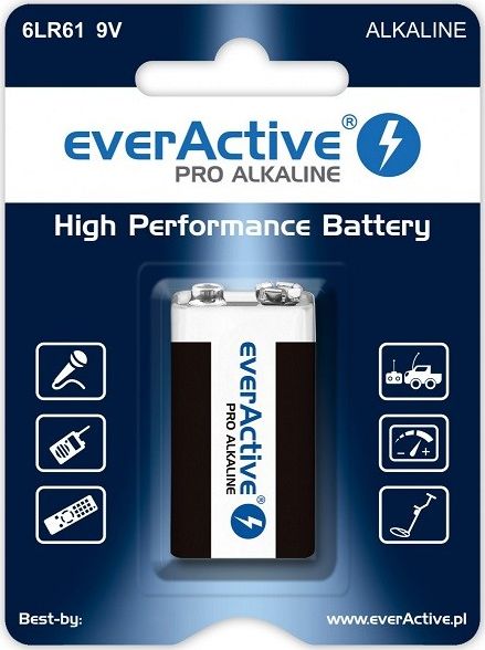 EverActive Bateria 9V Block 650mAh 1 szt. 5902020523659 (5902020523659) Baterija