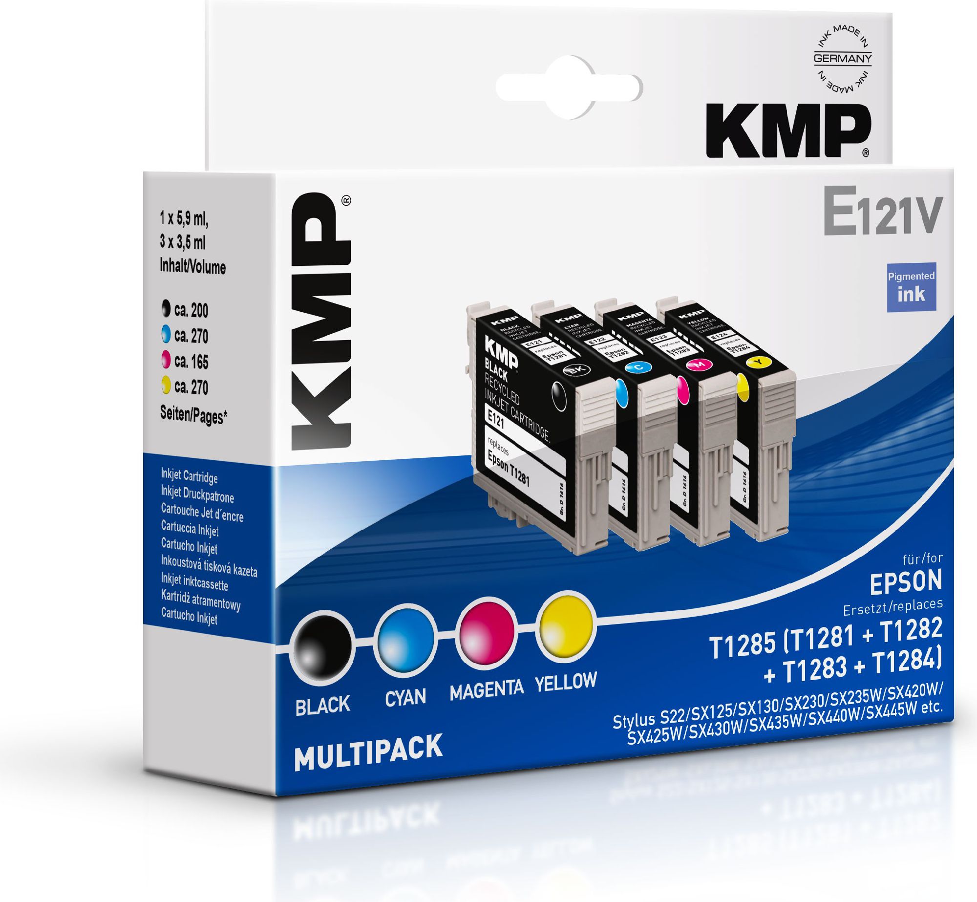 KMP E121V Multipack BK/C/M/Y compatible with Epson T 128