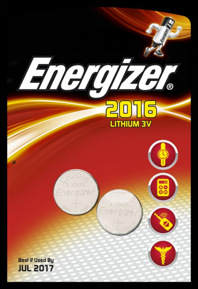 Batterie Energizer Knopfzelle CR2016 3.0V Lithium    1 UPS aksesuāri