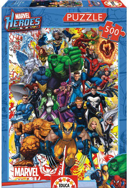 Educa 500 EL. Bohaterowie Marvela (15560) puzle, puzzle