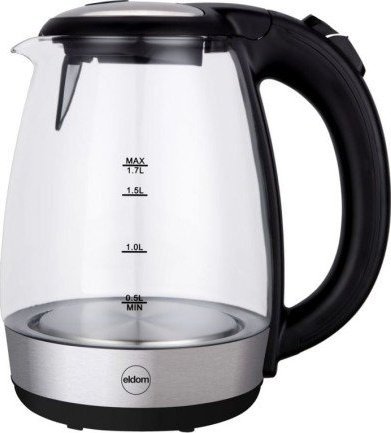 ELDOM Glass kettle LIMEA, 2200 W, capacity 1.7L, LED backlight Elektriskā Tējkanna