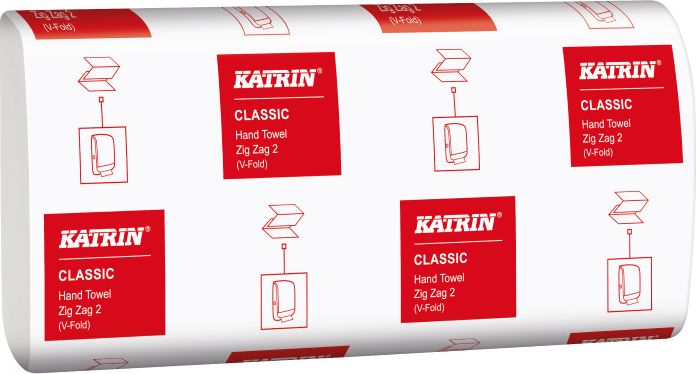 Katrin Katrin Classic - Recznik papierowy w skladce ZZ, 2-warstwowy, makulatura - 20 bind 65944/36180 (6414300065944)