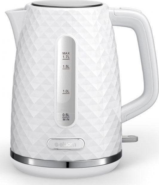 C280B ELDOM Kettle ELLI, capacity 1.7 l, power 2200 W, black, strix, white Elektriskā Tējkanna