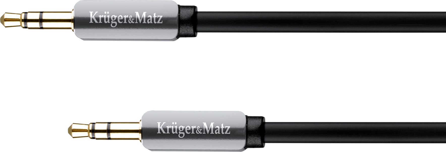 Kabel Kruger&Matz Jack 3.5mm - Jack 3.5mm 1.5m szary (KM0338) KM0338 (5901436795902) kabelis video, audio