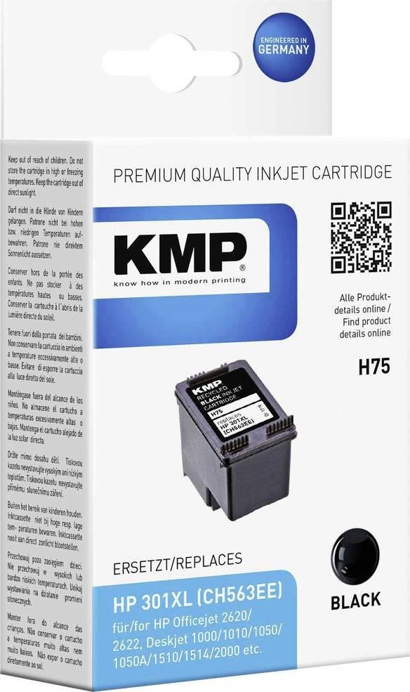 KMP H75 ink cartridge black compatible with HP CH 563 EE kārtridžs