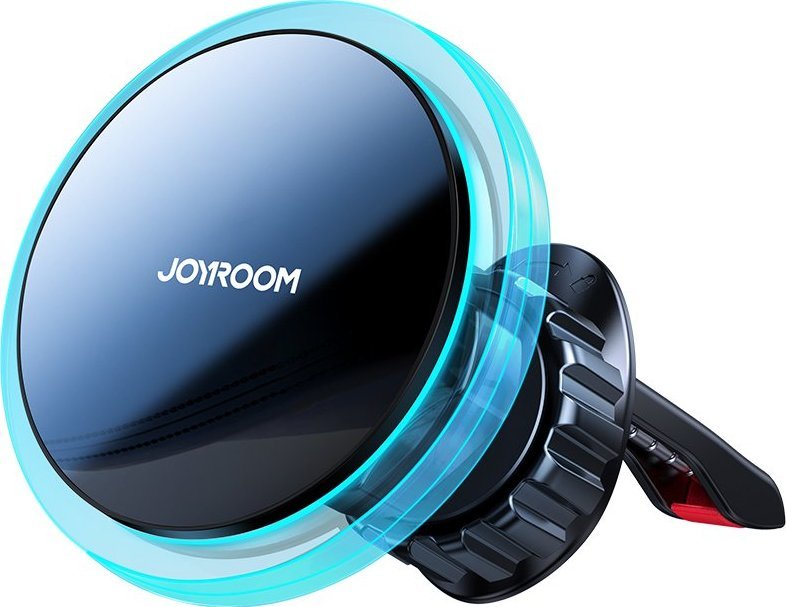 Joyroom Joyroom samochodowy uchwyt magnetyczny bezprzewodowa indukcyjna ladowarka Qi 15W (kompatybilna z MagSafe do iPhone) na kratke nawiew Mobilo telefonu turētāji