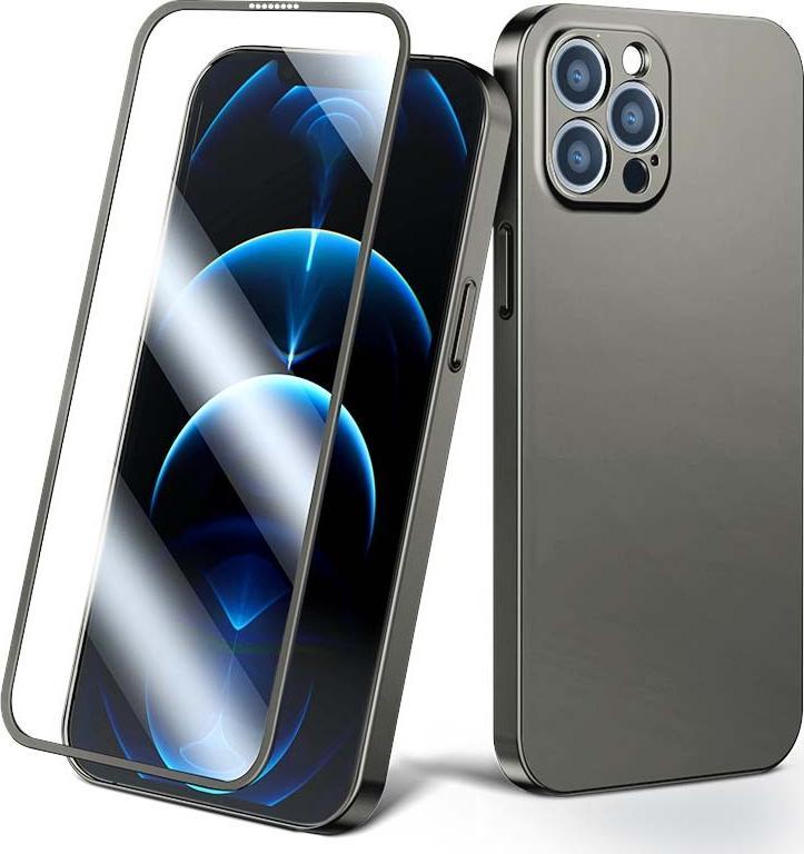 Joyroom Joyroom 360 Full Case etui pokrowiec do iPhone 13 Pro obudowa na tyl i przod + szklo hartowane szary (JR-BP935 tranish) maciņš, apvalks mobilajam telefonam