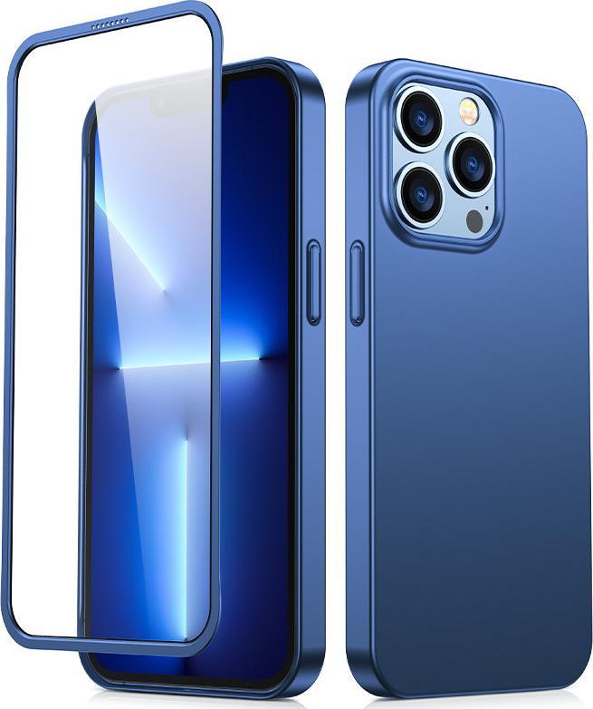 Joyroom Joyroom 360 Full Case etui pokrowiec do iPhone 13 Pro obudowa na tyl i przod + szklo hartowane niebieski (JR-BP935 blue) maciņš, apvalks mobilajam telefonam