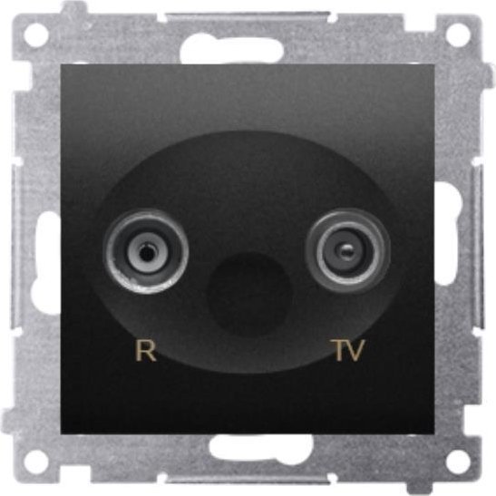 Kontakt-Simon Simon 54 Gniazdo antenowe R-TV zakonczeniowe do gniazd przelotowych (modul) czarny mat DAZ.01/49 DAZ.01/49 (5902787871130)