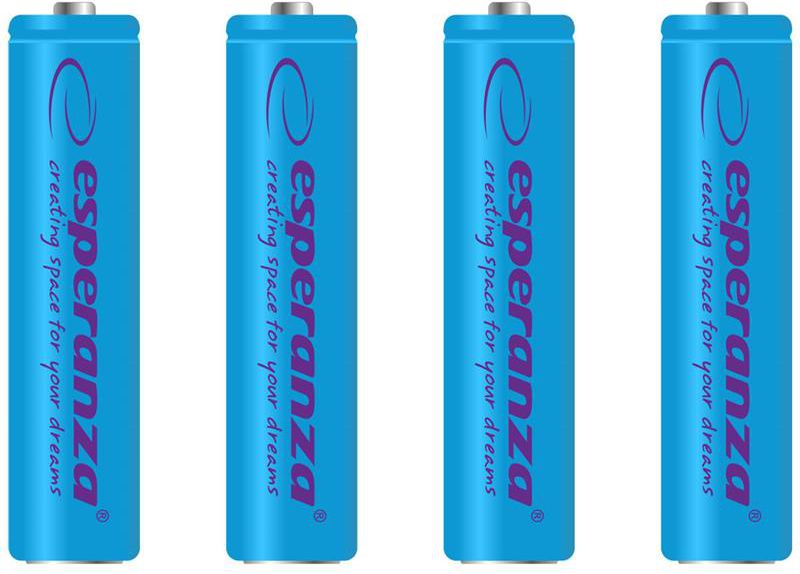 Esperanza Akumulator blue AAA / R03 1000mAh 4pc. Baterija