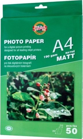 Koh I Noor Papier fotograficzny do drukarki A4 (PA04KH) PA04KH (8593539121992) foto papīrs