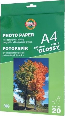 Koh I Noor Papier fotograficzny do drukarki A4 (PA03KH) PA03KH (8593539122029) foto papīrs