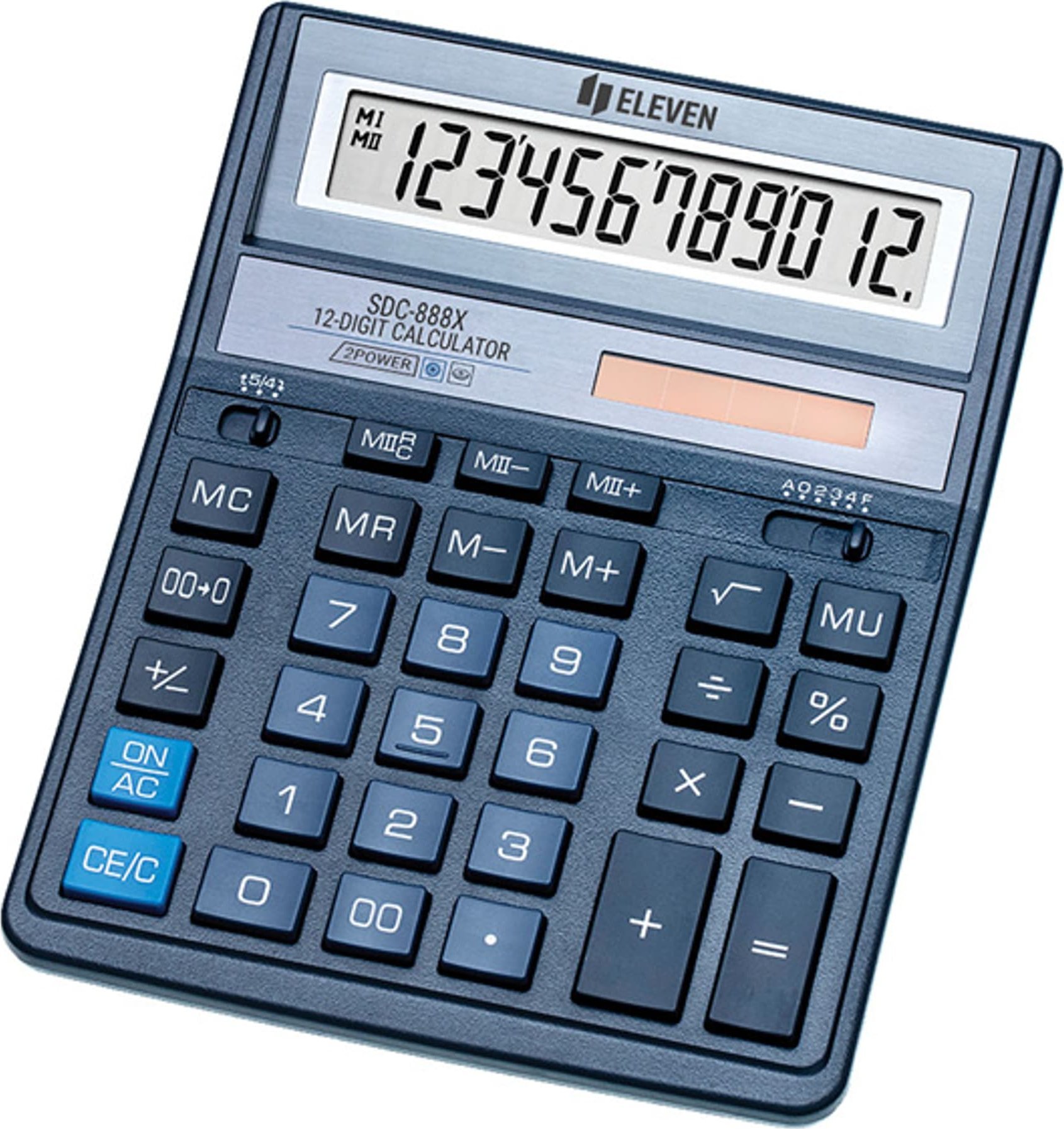 Eleven Calculator SDC888XBL, blue, desk, 12 places kalkulators