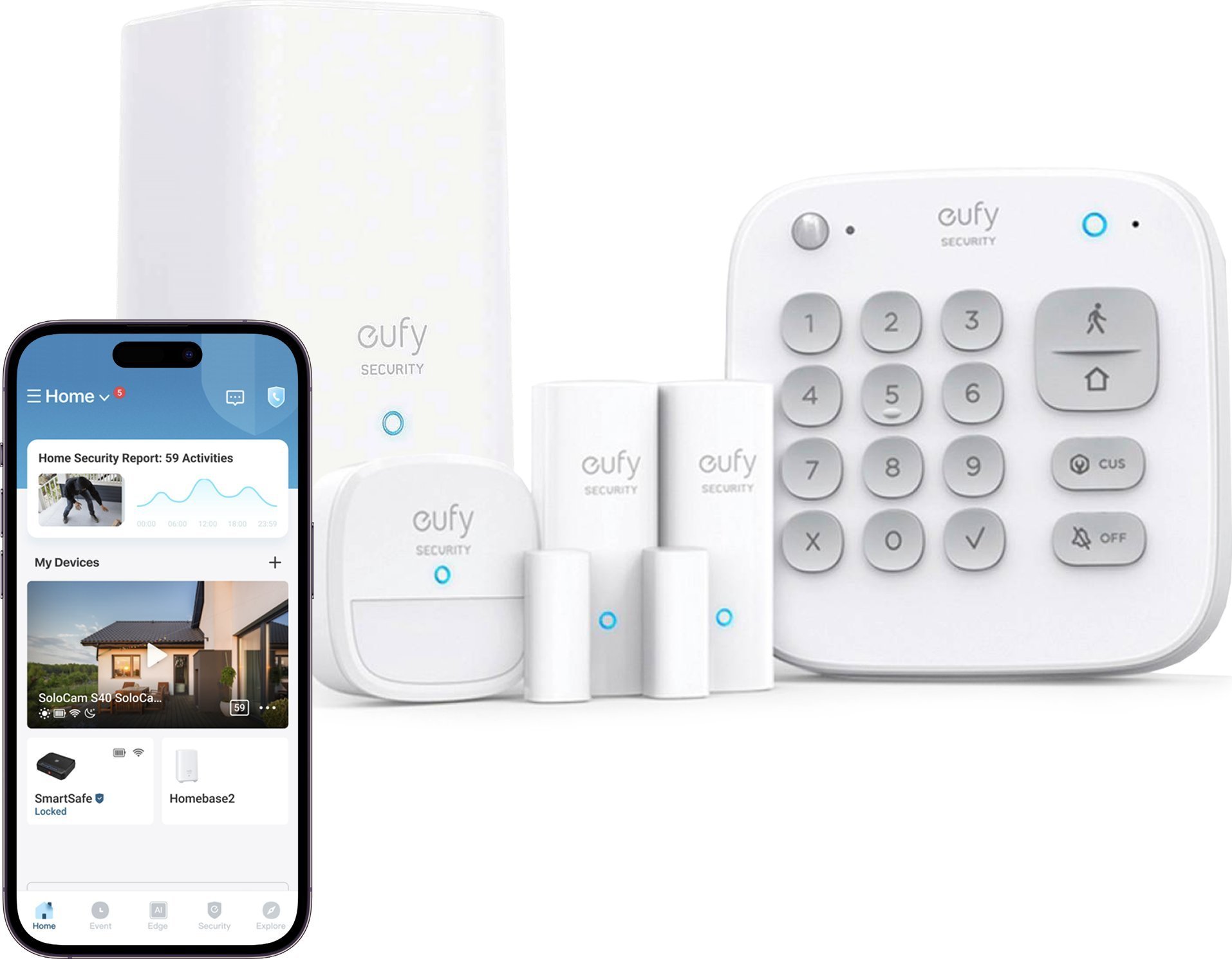 Eufy System alarmowy 5-elementowy HOME ALARM KIT (0194644017804)