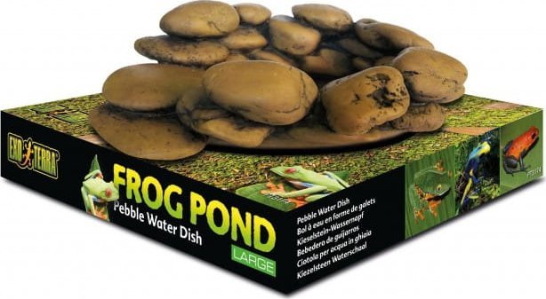 Exo Terra Frog Pond, miska dla zab, w ksztalcie kamieni, L, 17 x 13,5 x 6 cm/ 110 ml EX-1749 (015561231749)