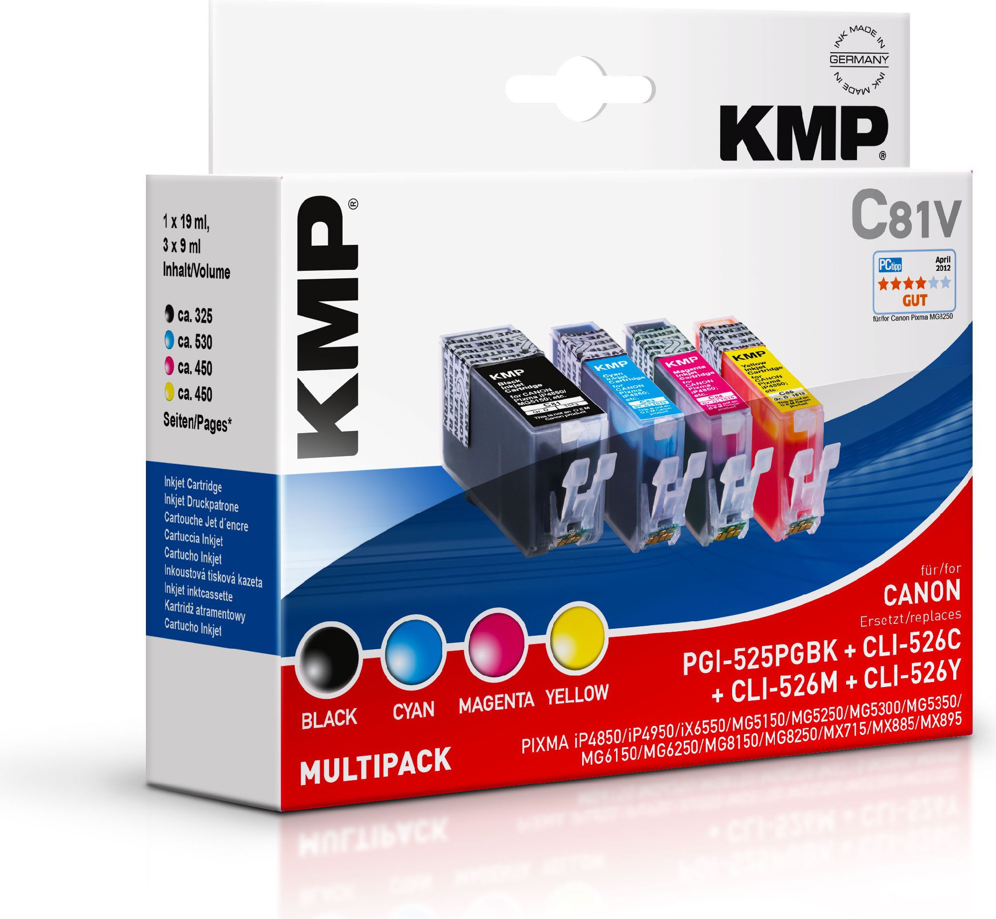 KMP C81V Promo Pack BK/C/M/Y comp. w. PGI-525/CLI-526