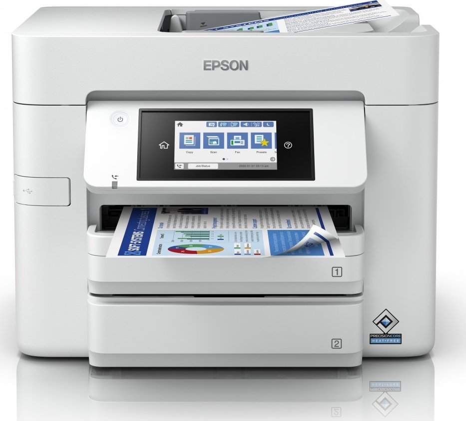 Epson Multifunctional printer WorkForce Pro WF-C4810DTWF Colour, Inkjet, A4, Wi-Fi, White printeris