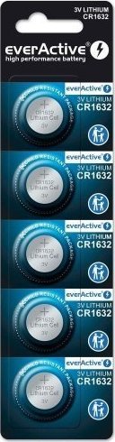 Lithium battery mini everActive CR1632 5 pcs. Baterija