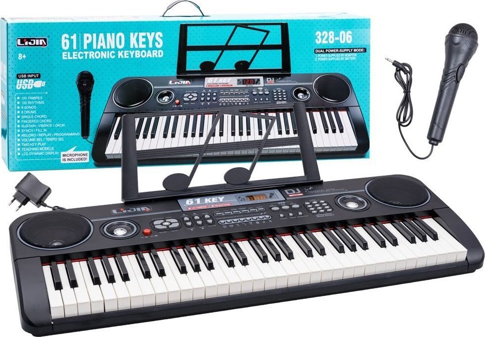 Jokomisiada Organy Keyboard + mikrofon 61klawiszy IN0082 CY (5905258501758)