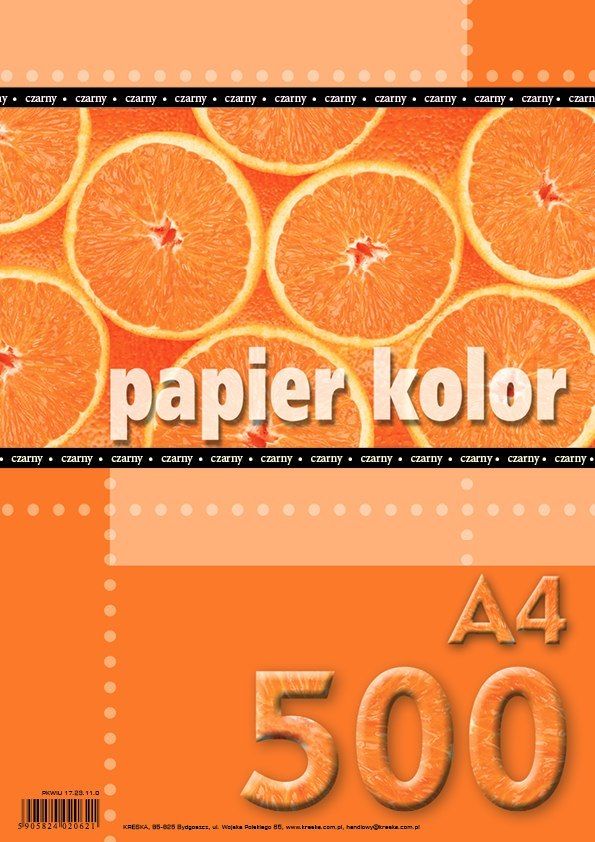 Kreska Papier ksero A4 80g czarny 500 arkuszy AA627KRS (5905824020621) papīrs