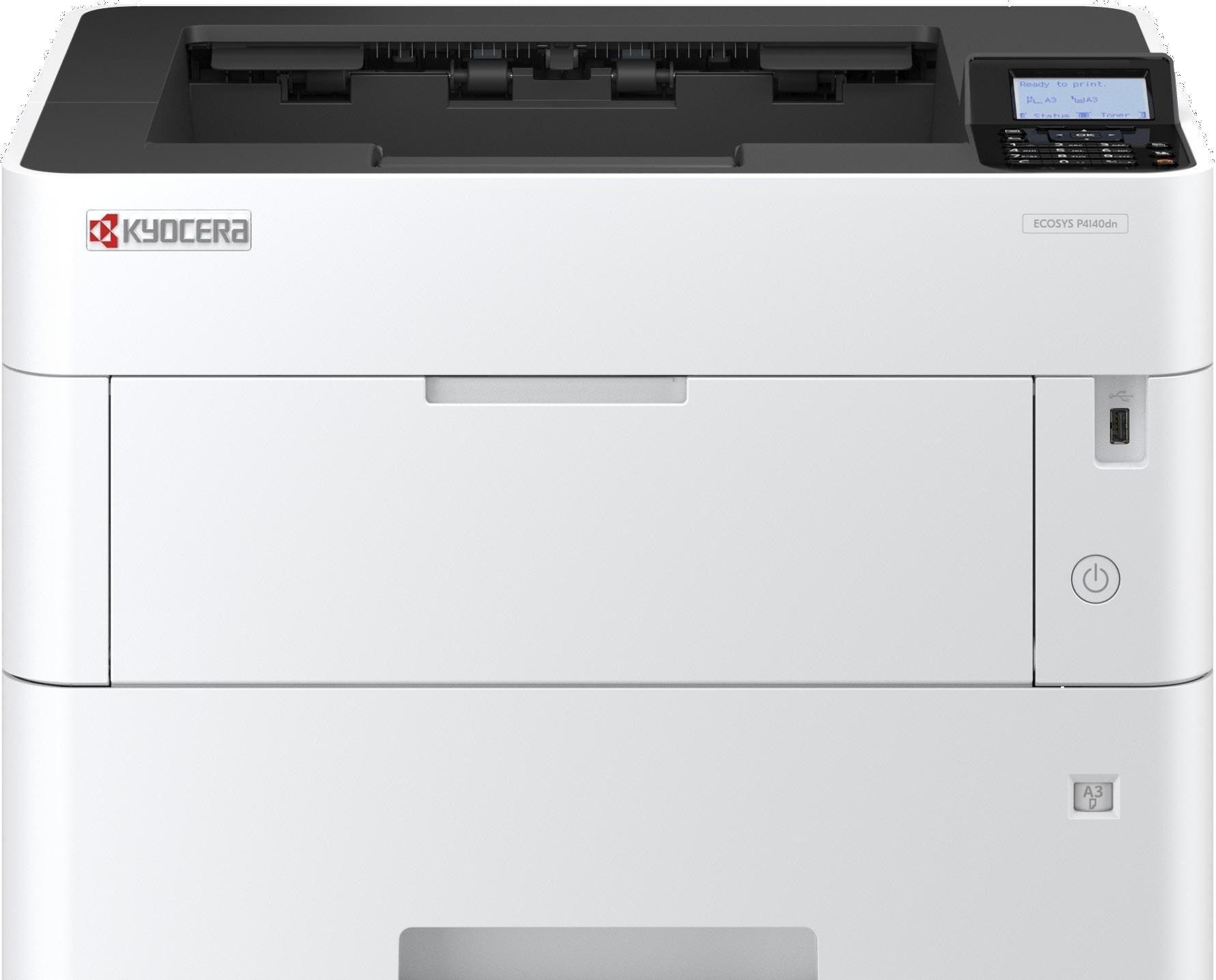 KYOCERA Klimaschutz-System ECOSYS P4140dn Laserdrucker s/w (A3, Netzwerk, Duplex, USB) printeris