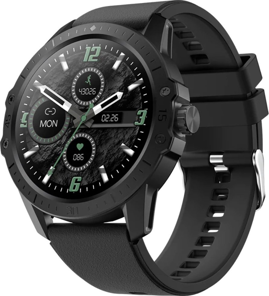 Smartwatch GW2 1.32 inches 300 mAh black Viedais pulkstenis, smartwatch