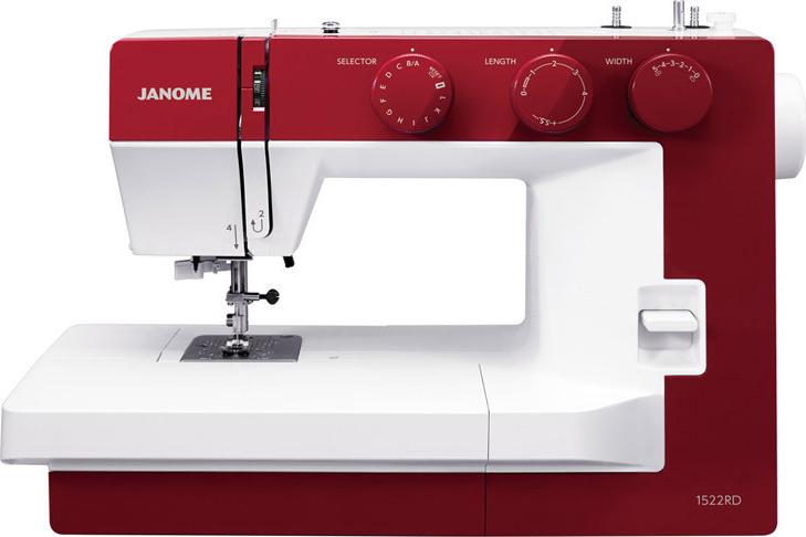 JANOME SEWING MACHINE 1522 RD RED Šujmašīnas