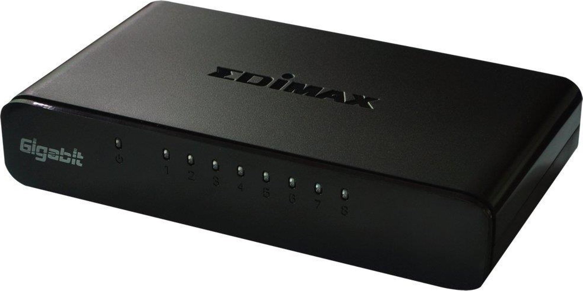 Edimax 8x 10/100/1000Mbps Switch, opt. power supply via USB cable (incl.) komutators