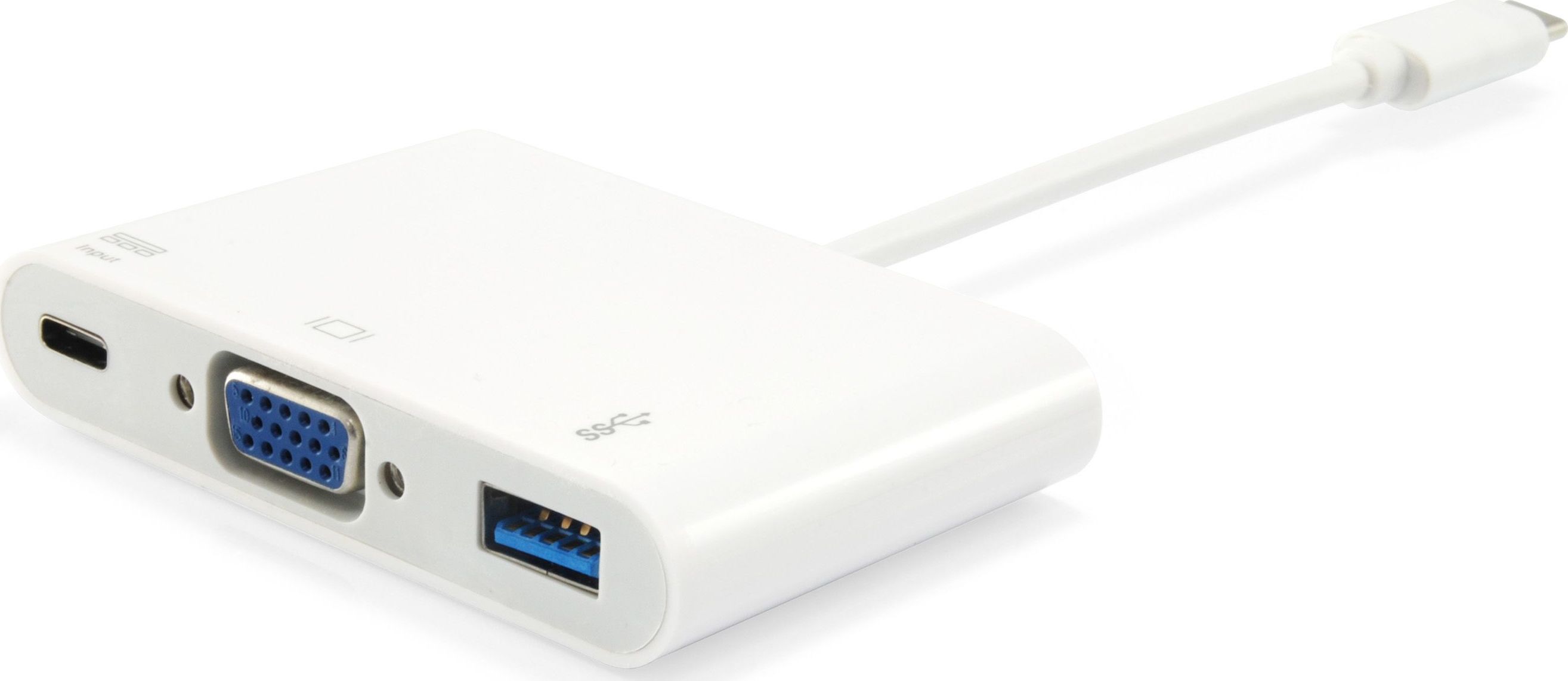 Equip Adapter USB-C -> VGA,USB3.0,PD 1920x1080/30Hz 0.15m ws adapteris