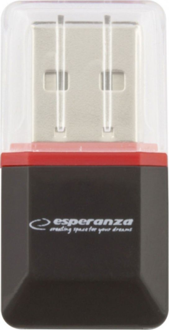 Esperanza MicroSD Card Reader EA134K | Black| USB 2.0 | (MicroSD Pen Drive) karšu lasītājs