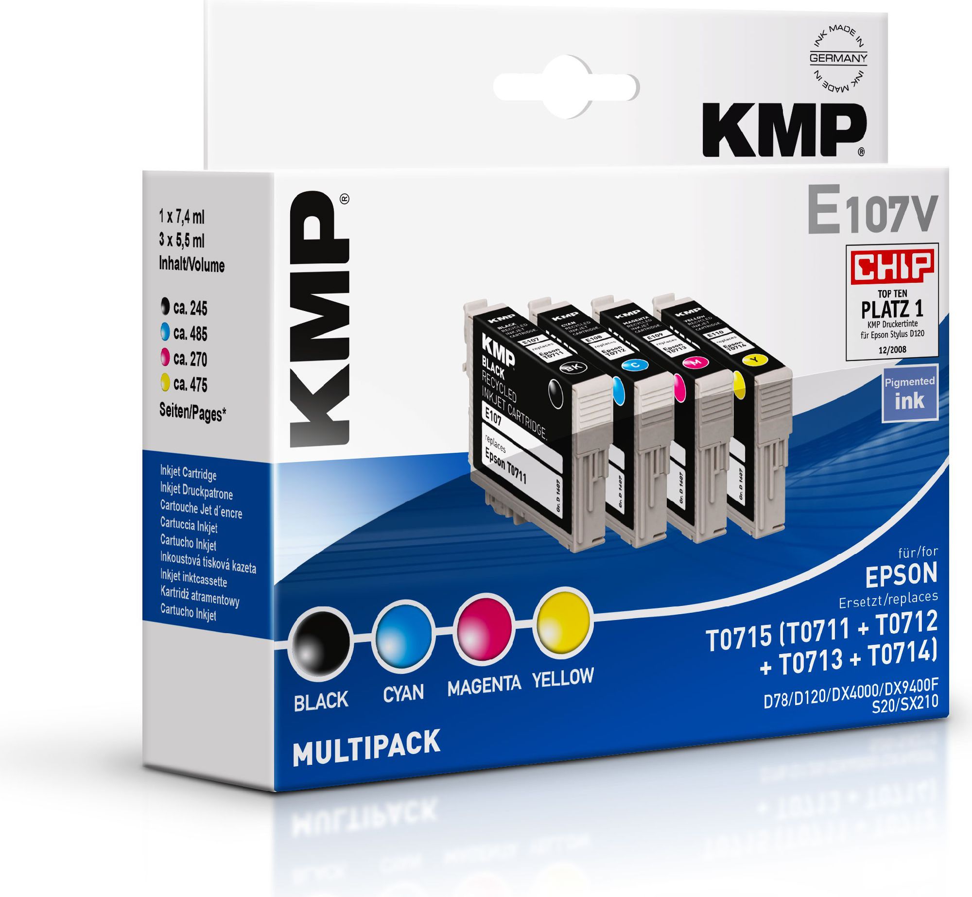 KMP E107V Multipack BK/C/M/Y compatible with Epson T 071