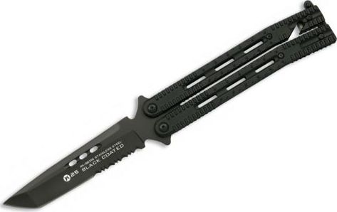 K25 Noz motylek K25 36215 Balisong Serr Czarny uniwersalny 259928-uniw (8435119827194) nazis