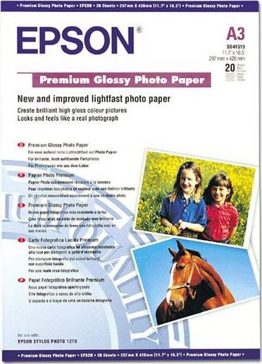 EPSON photopaper glossy premium A3+ foto papīrs