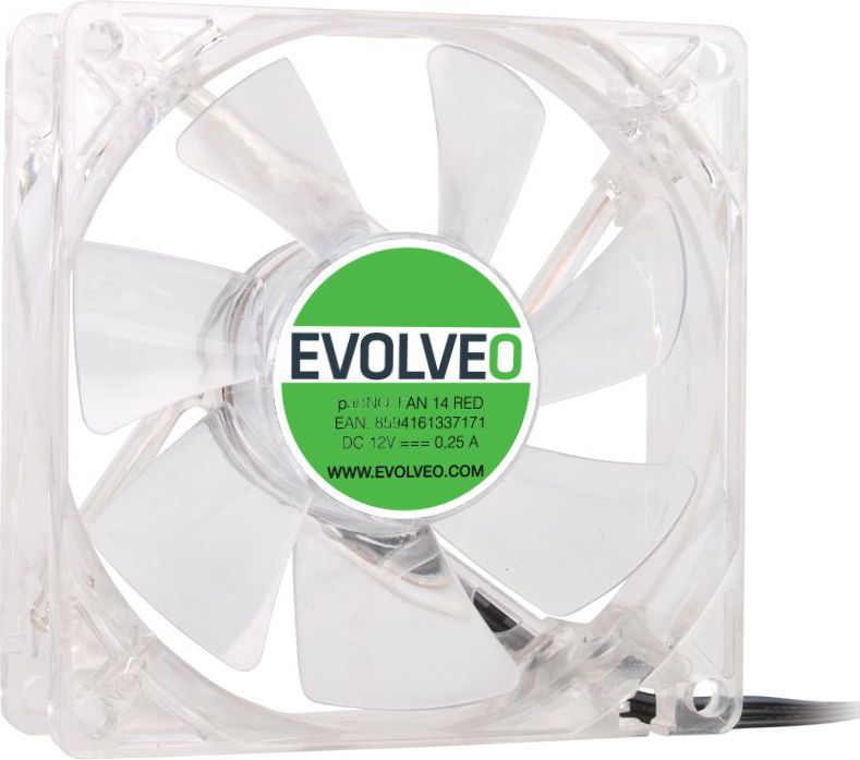 Wentylator Evolveo 14L1RD FAN 14 RED (8594161337171) ventilators