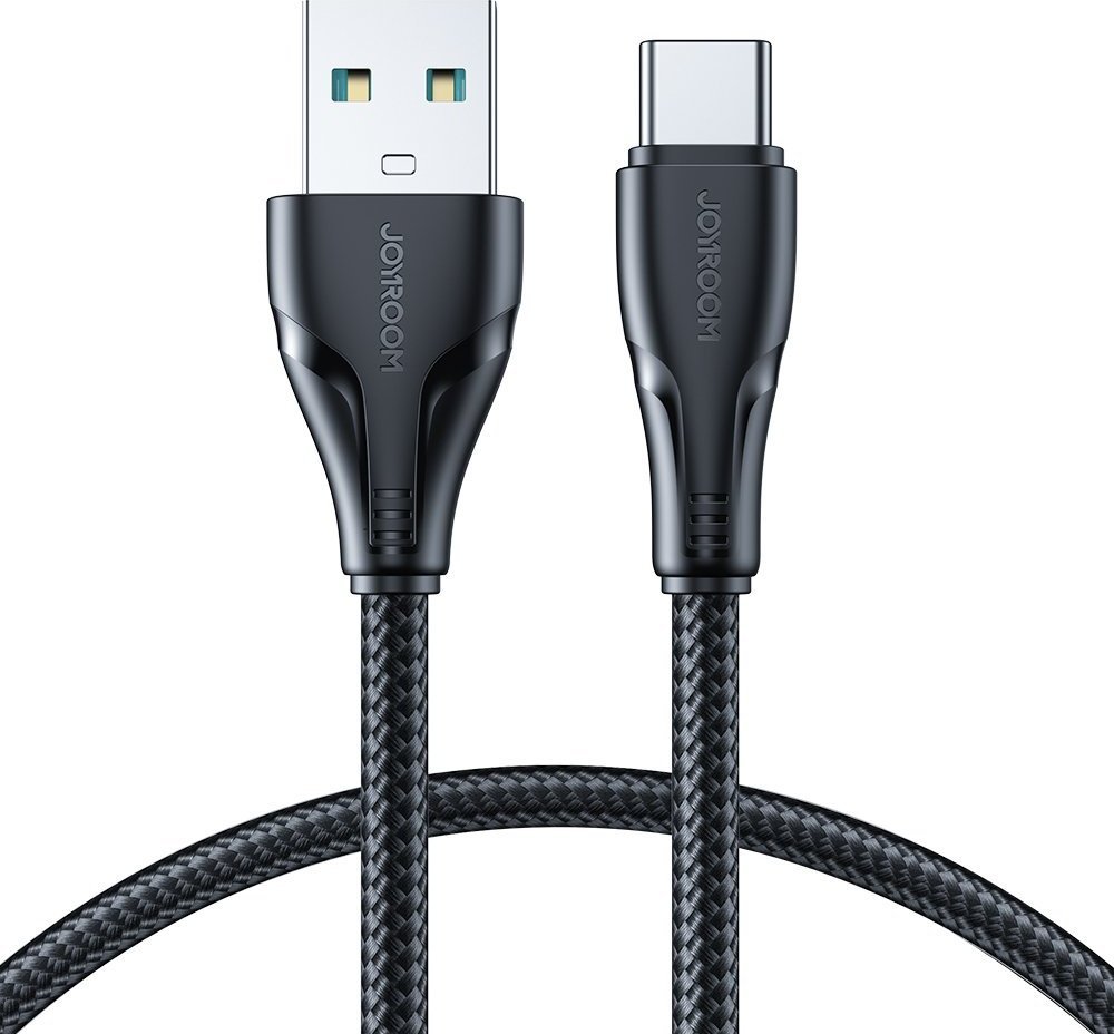 Joyroom USB - USB C 3A cable Surpass Series for fast charging and data transfer 0.25 m black (S-UC027A11) USB kabelis